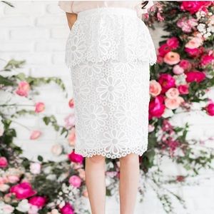 Rachel Parcell White Organza Skirt